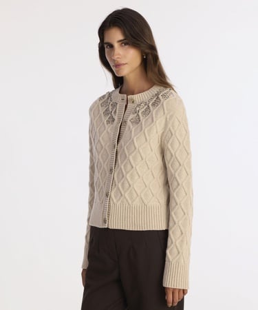  YARGICI Regular Bisiklet Yaka Uzun Kol Hırka