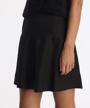  YARGICI Volanlı Kısa Triko Etek