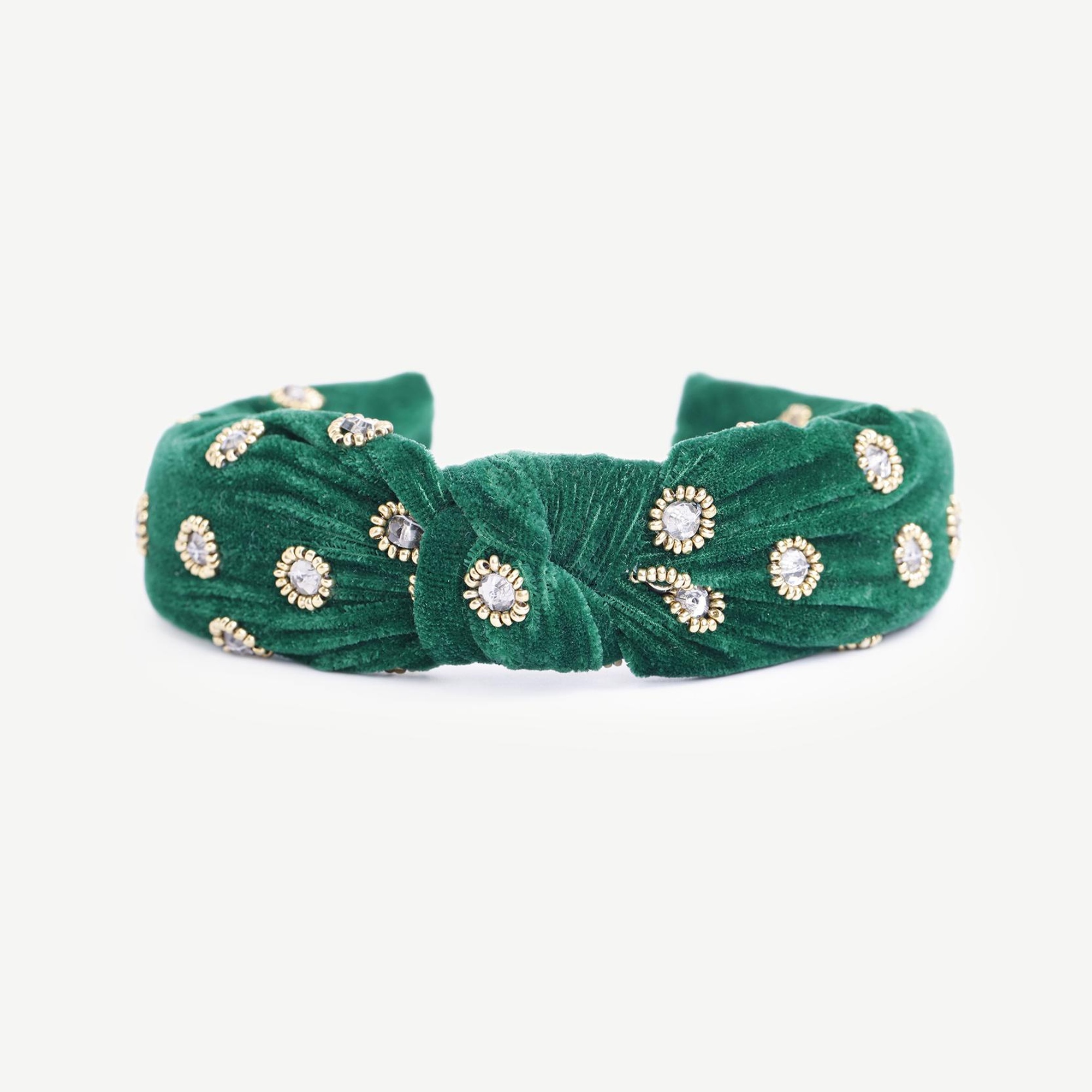 YARGICI Akrilik Boncuk Detaylı Kadife Taç