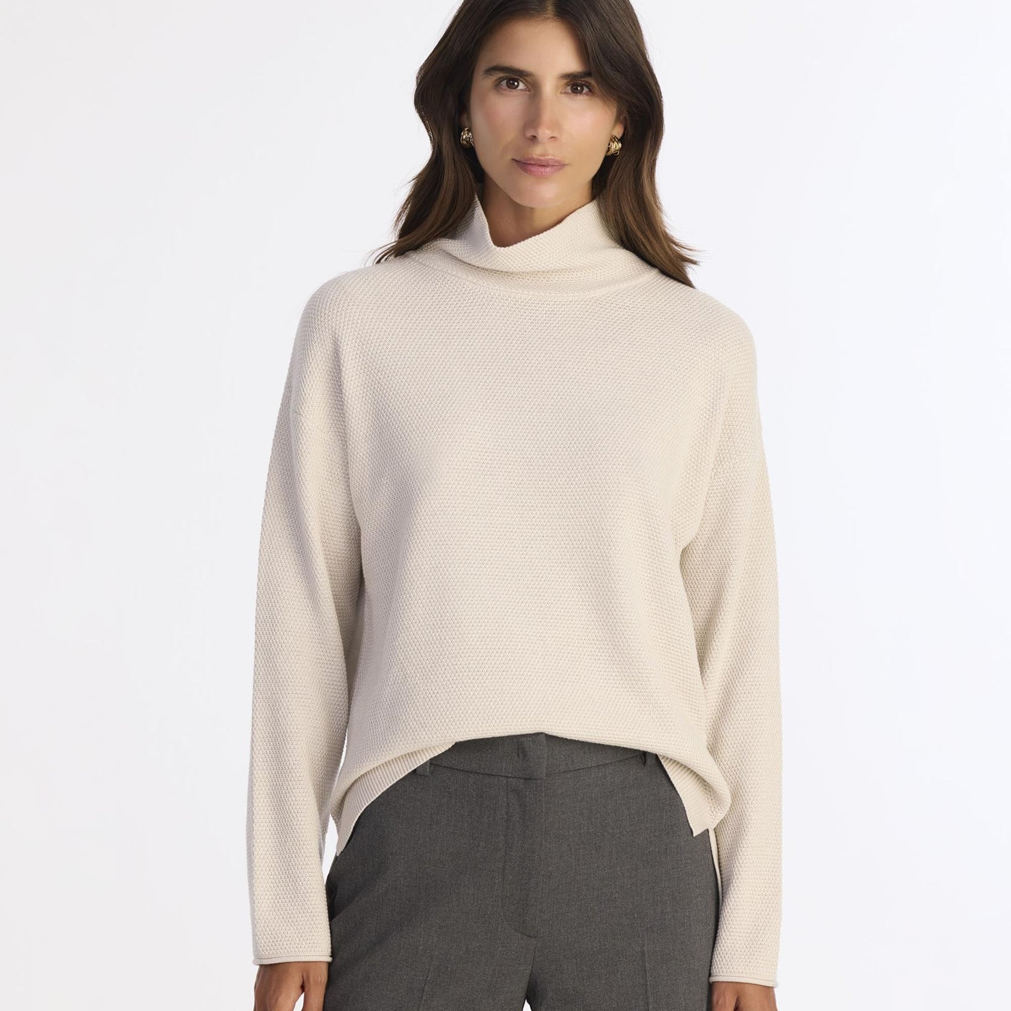 YARGICI Geniş Balıkçı Yaka Uzun Kol Kazak