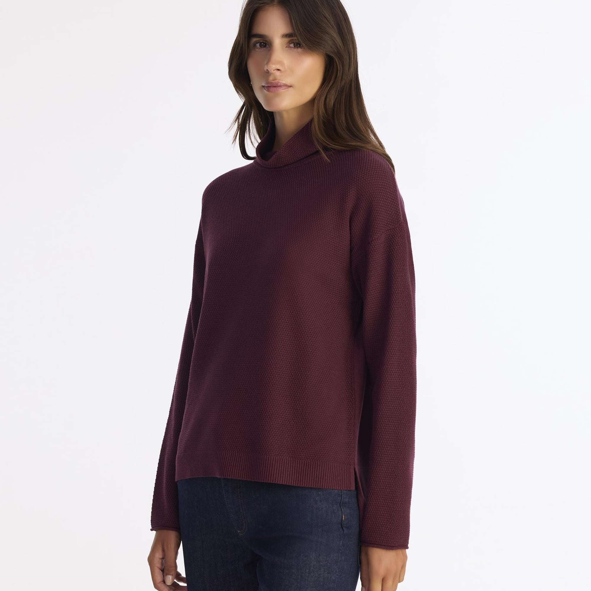 YARGICI Geniş Balıkçı Yaka Uzun Kol Kazak