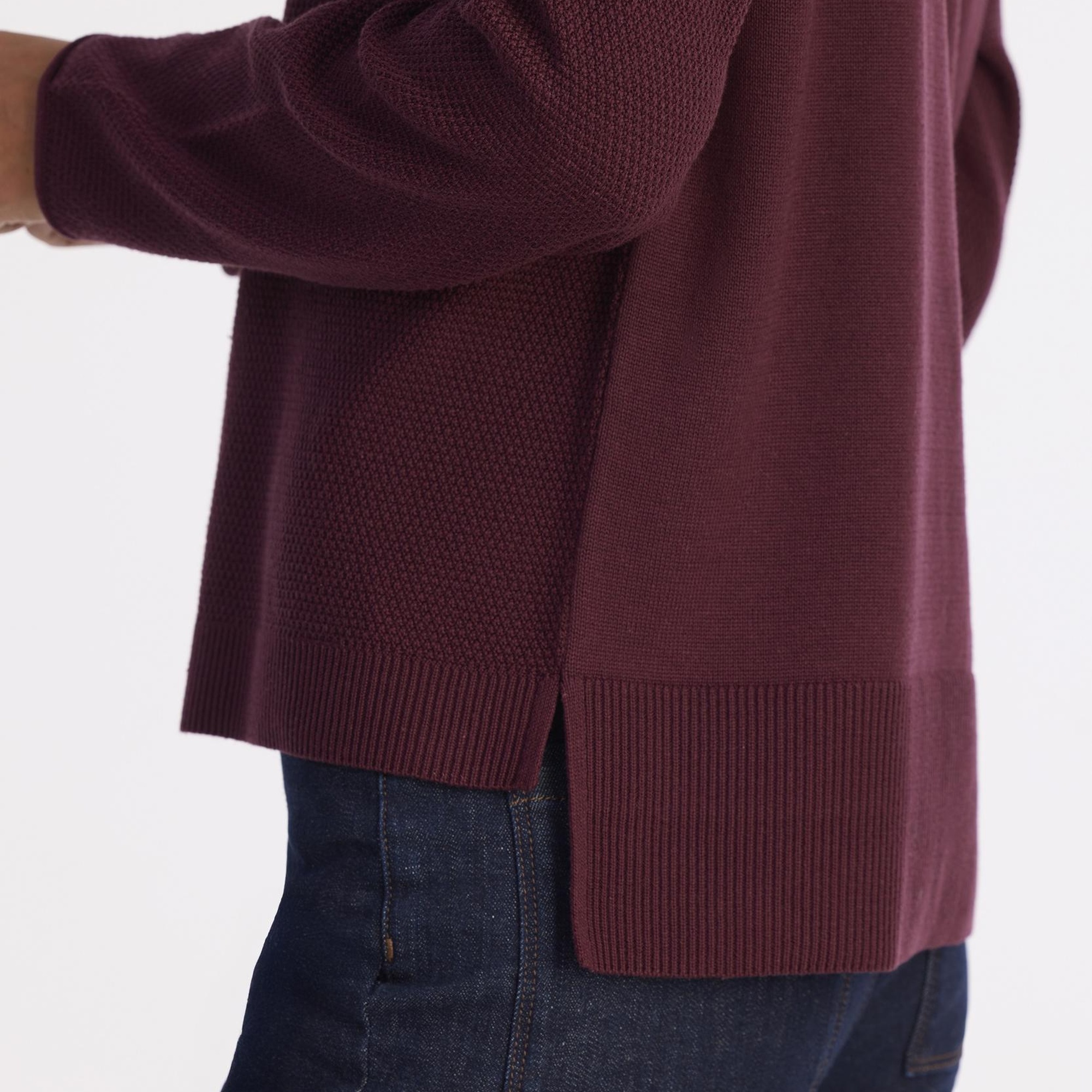 YARGICI Geniş Balıkçı Yaka Uzun Kol Kazak