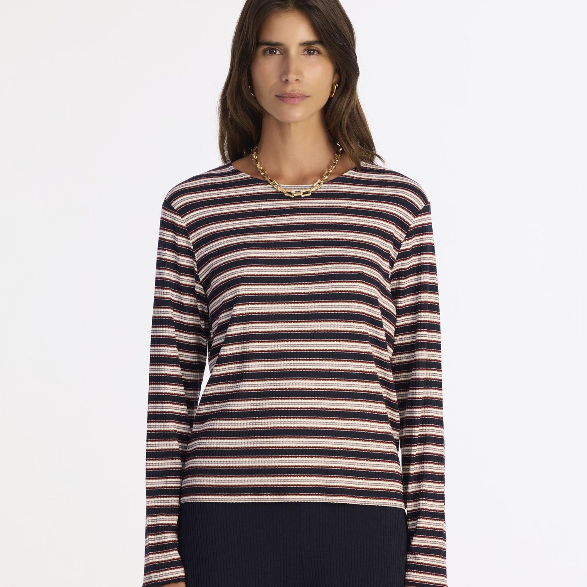 YARGICI Regular Bisiklet Yaka Uzun Kol T-shirt