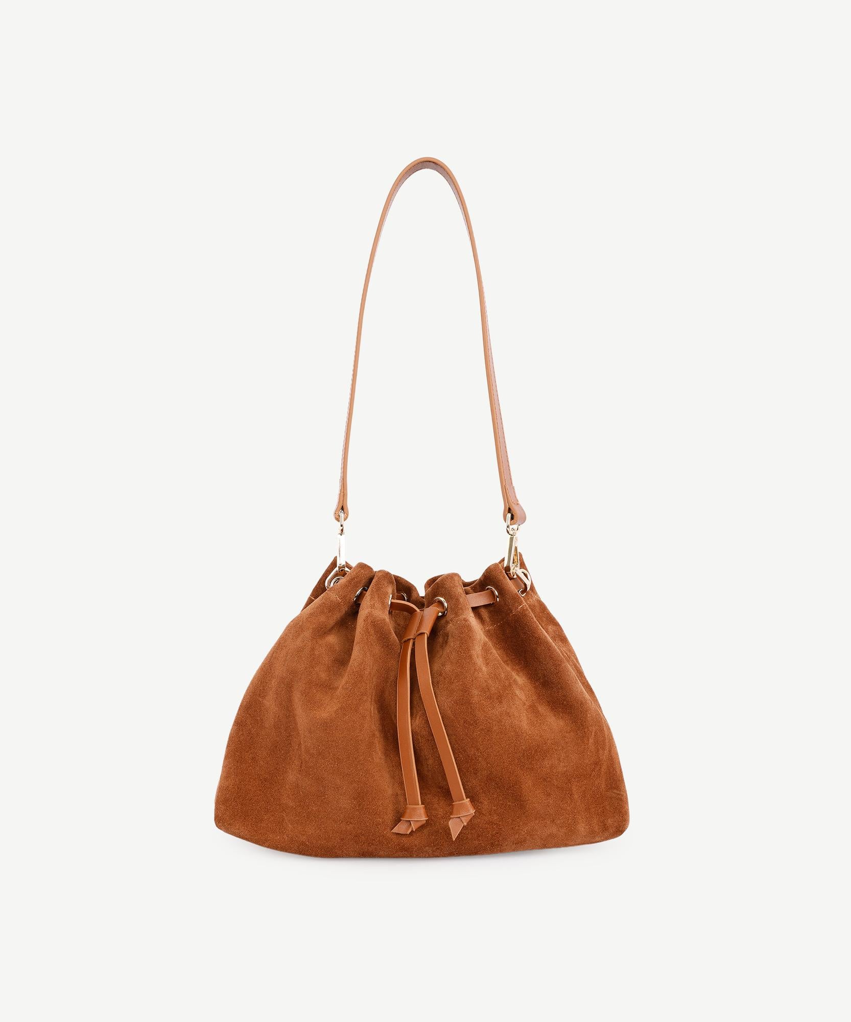  YARGICI Süet Deri Hobo Omuz Çantası