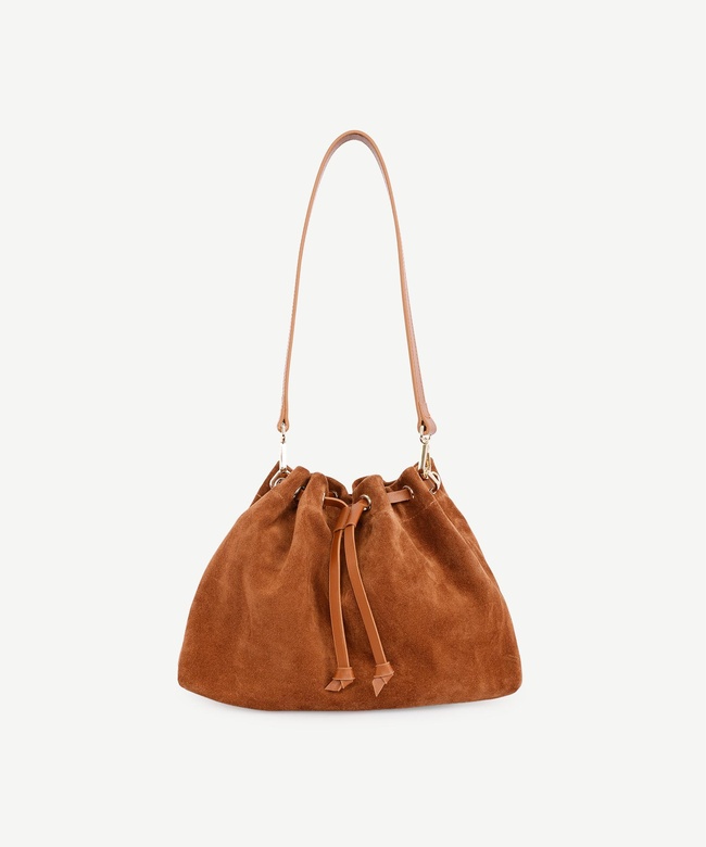  YARGICI Süet Deri Hobo Omuz Çantası