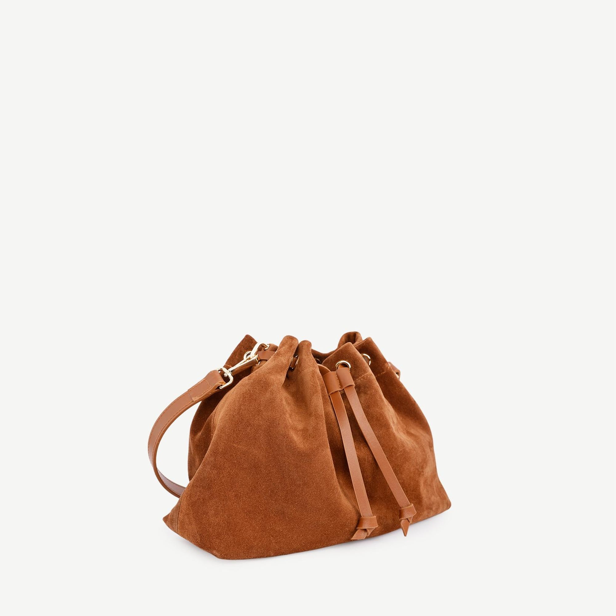 YARGICI Süet Deri Hobo Omuz Çantası