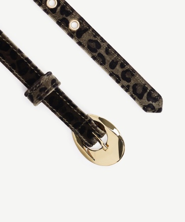  YARGICI Toka Detaylı Leopar Kumaşlı Kemer