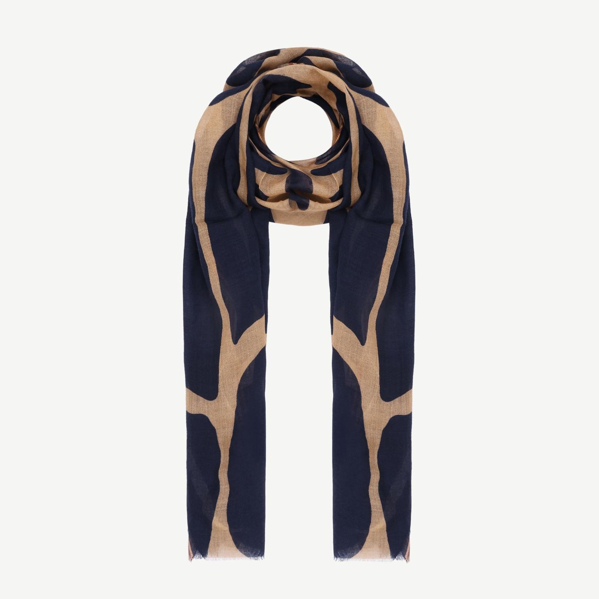 YARGICI Geometrik Desenli Yün Şal