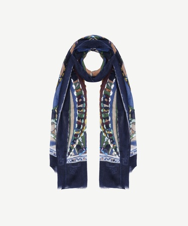  YARGICI Nakış İşlemeli Yün Şal