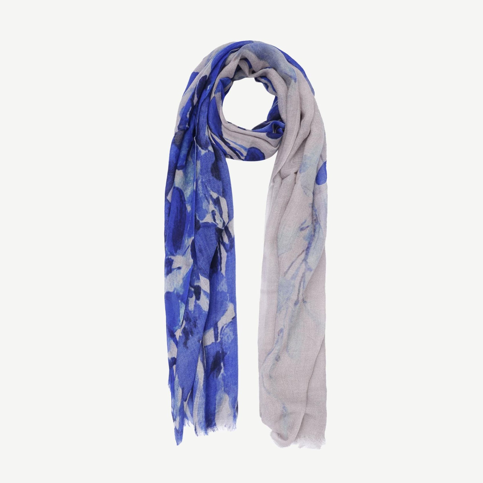 YARGICI Çiçek Desenli Yün Şal