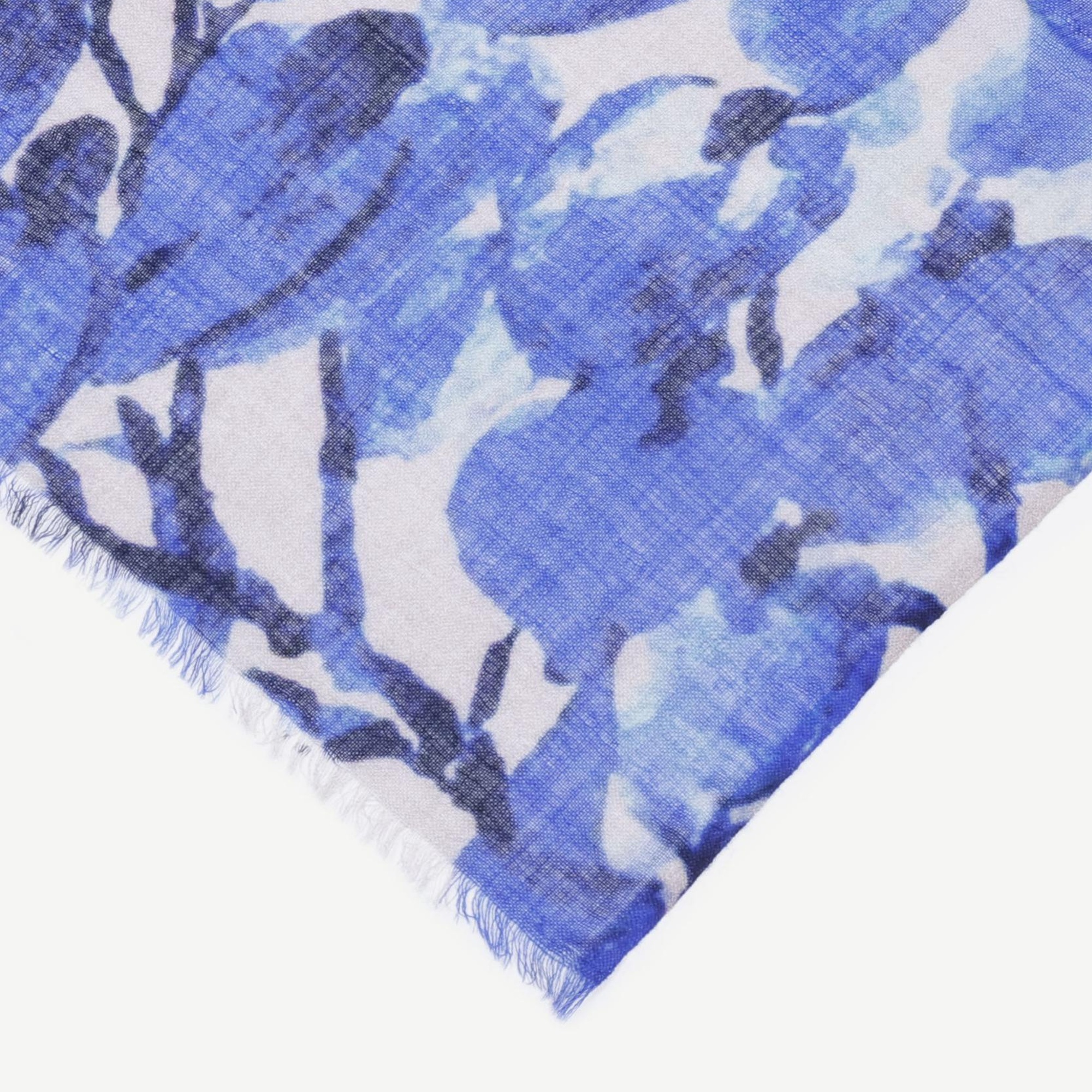 YARGICI Çiçek Desenli Yün Şal