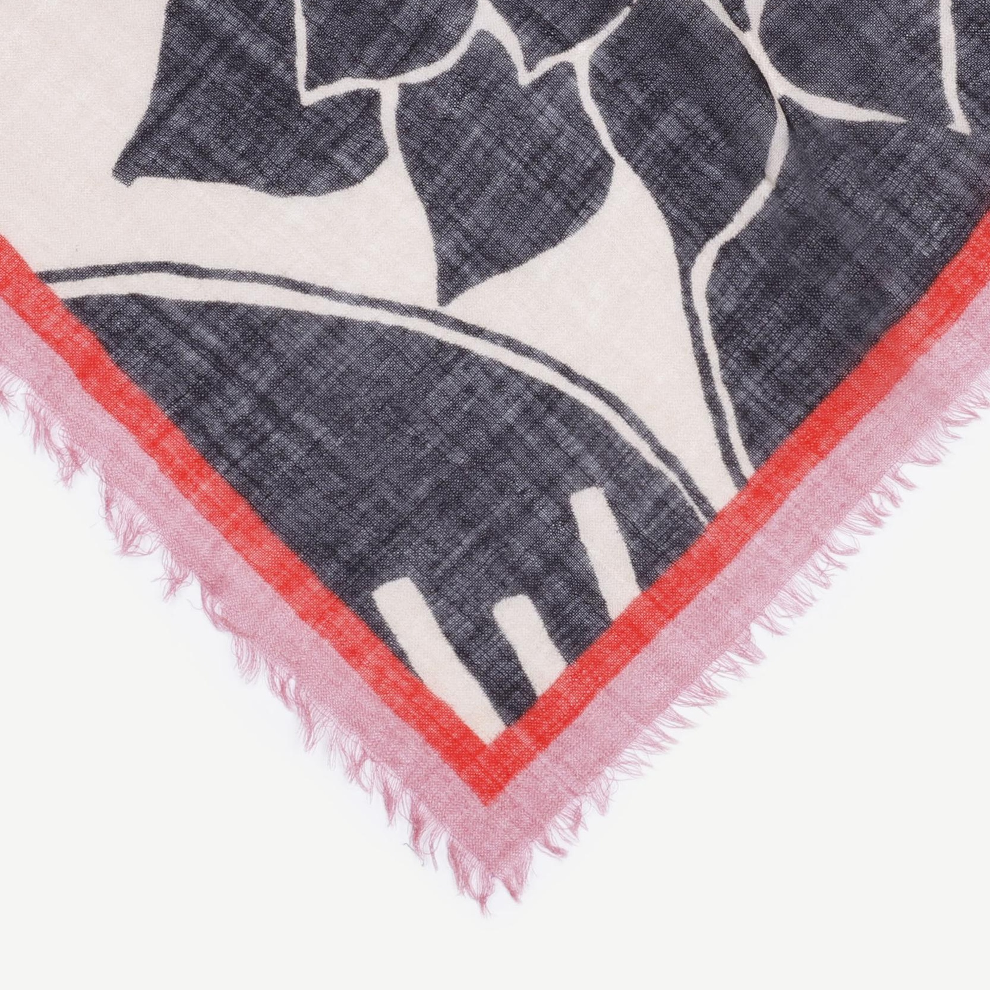 YARGICI Çiçek Desenli Yün Şal