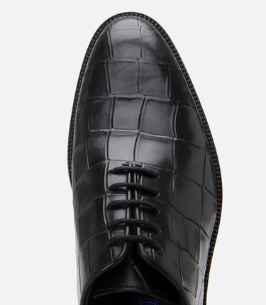  Erkek Deri Siyah Hafif Tabanlı Klasik Ayakkabı