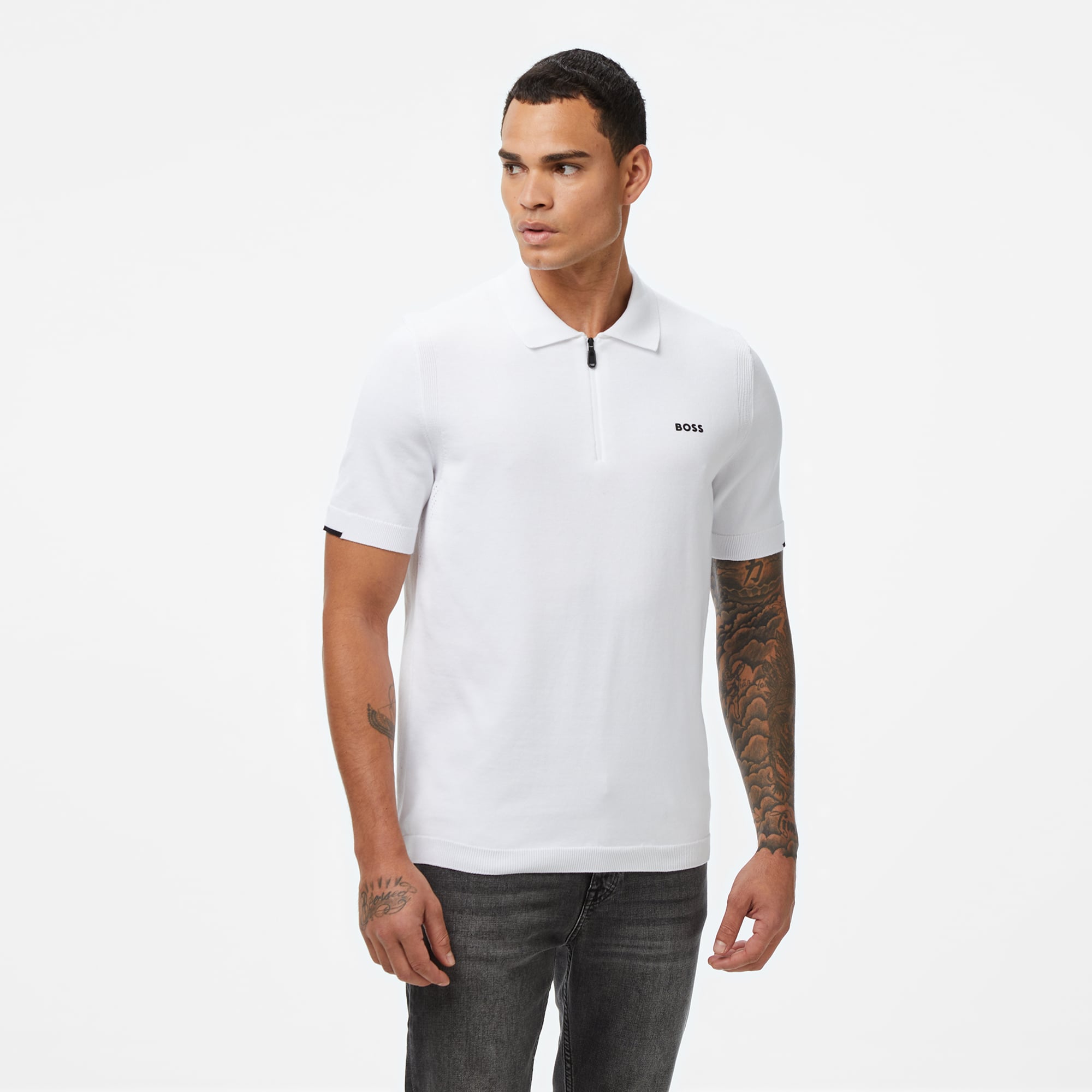  Boss Power X Erkek Beyaz Triko