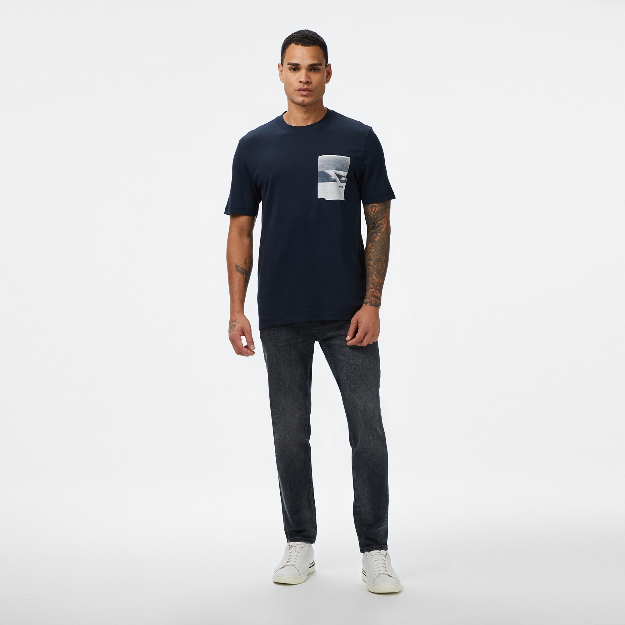 Boss Container Erkek Koyu Mavi T-Shirt