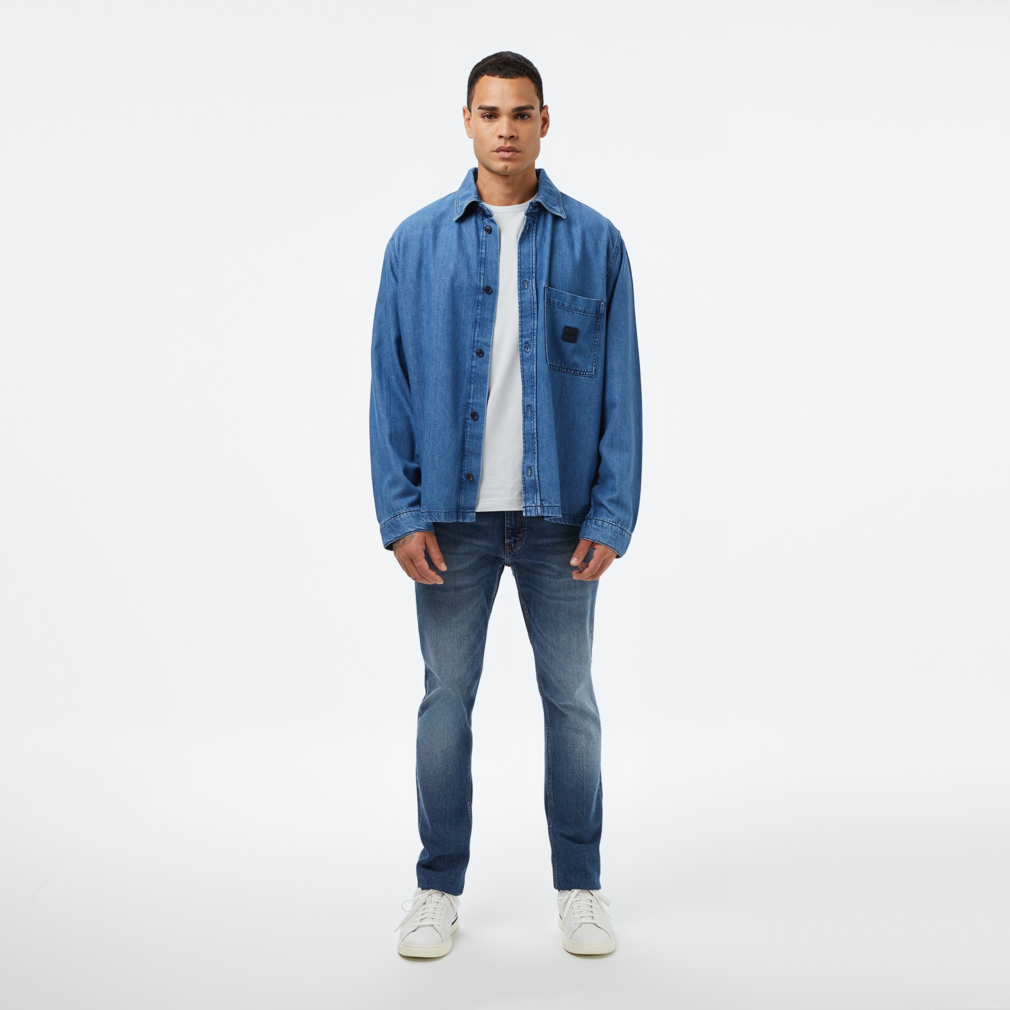 Boss Laredo Erkek Koyu Mavi Gömlek