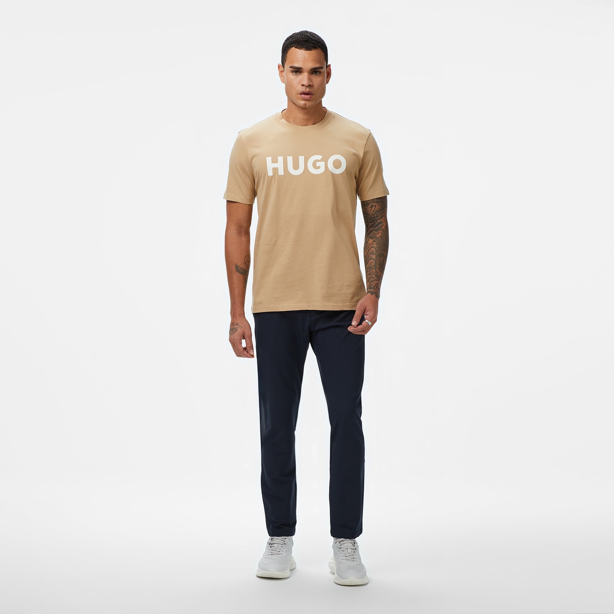 Hugo Dulivio Erkek Bej T-Shirt