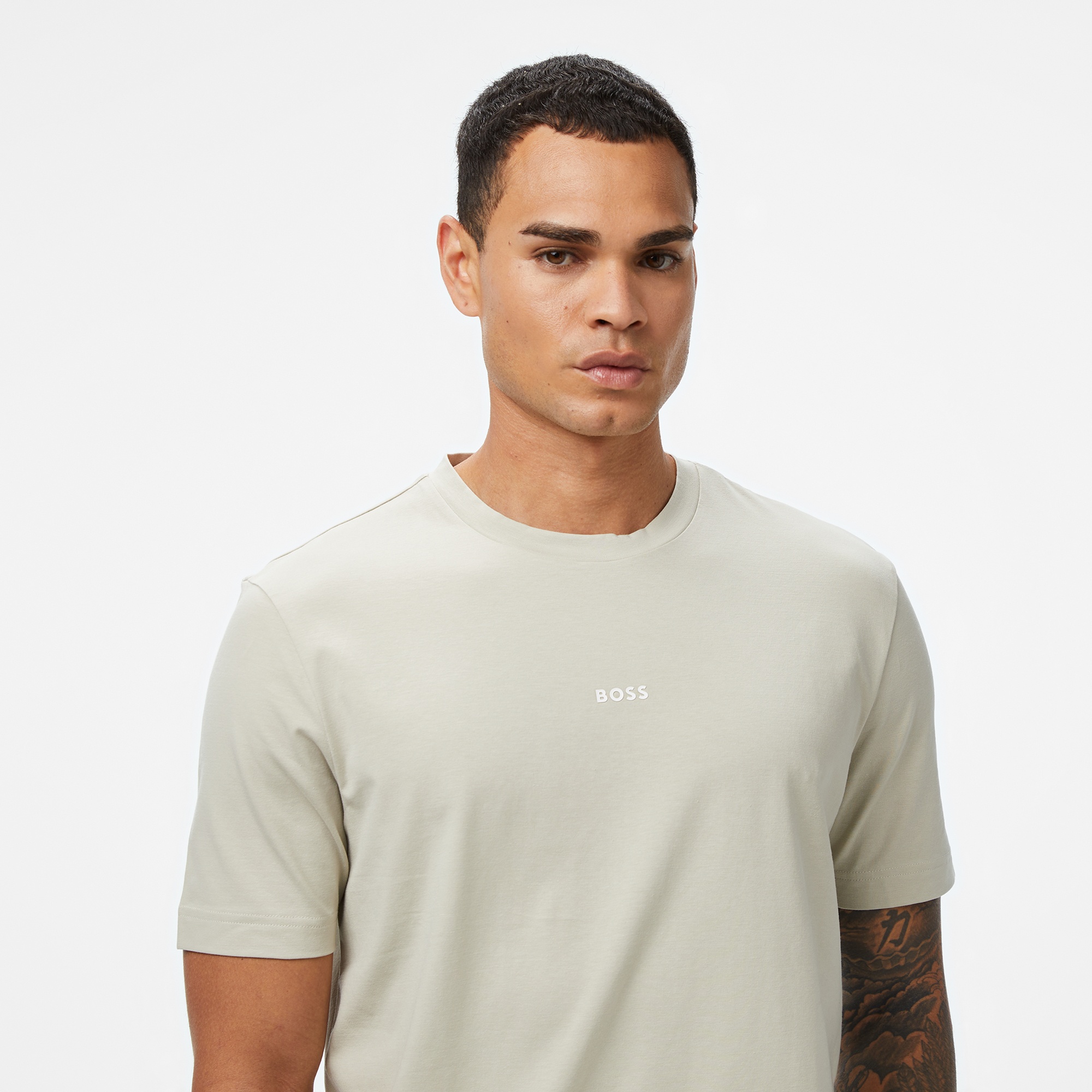 Boss Erkek Açık Bej T-Shirt