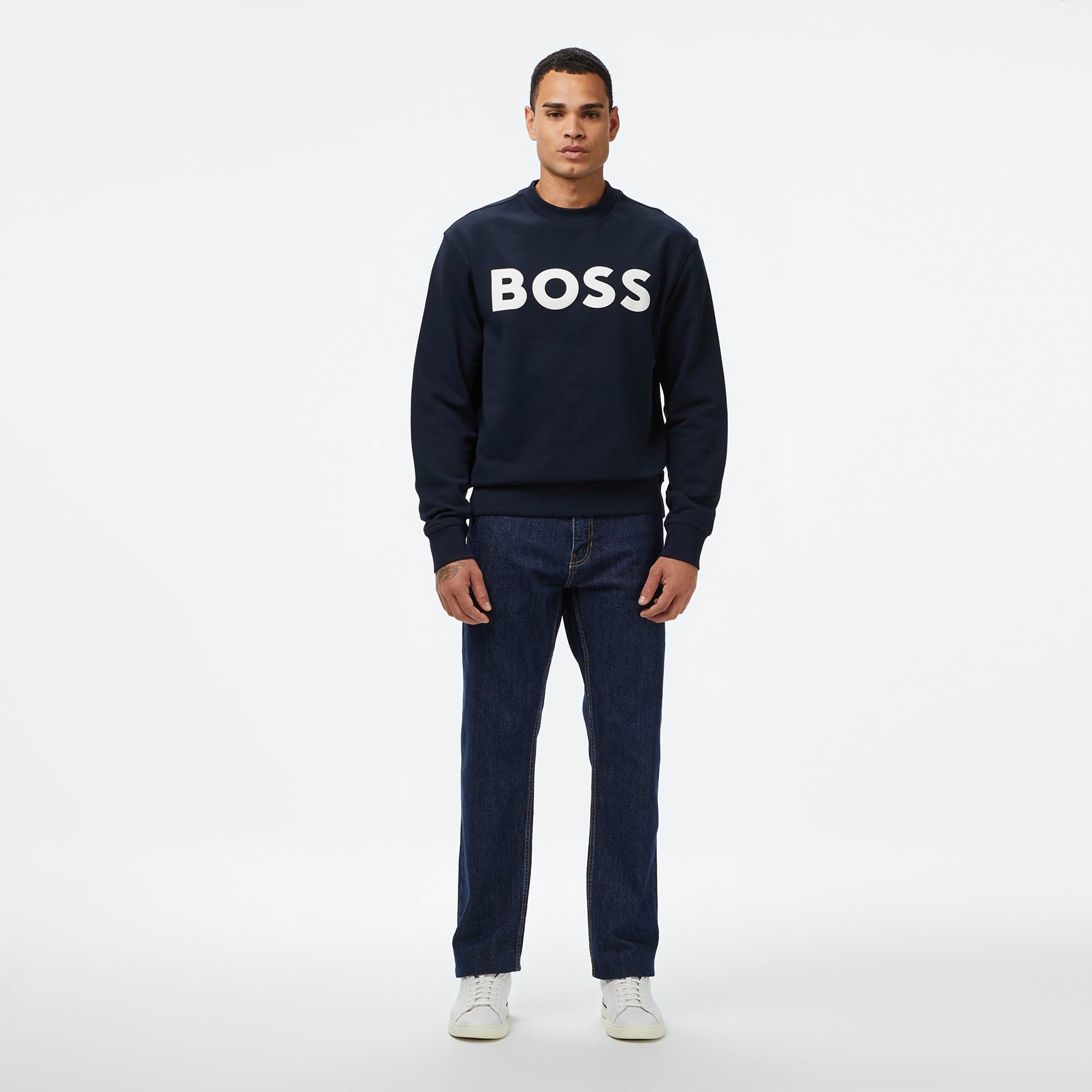 Boss Erkek Koyu Mavi Sweatshirt