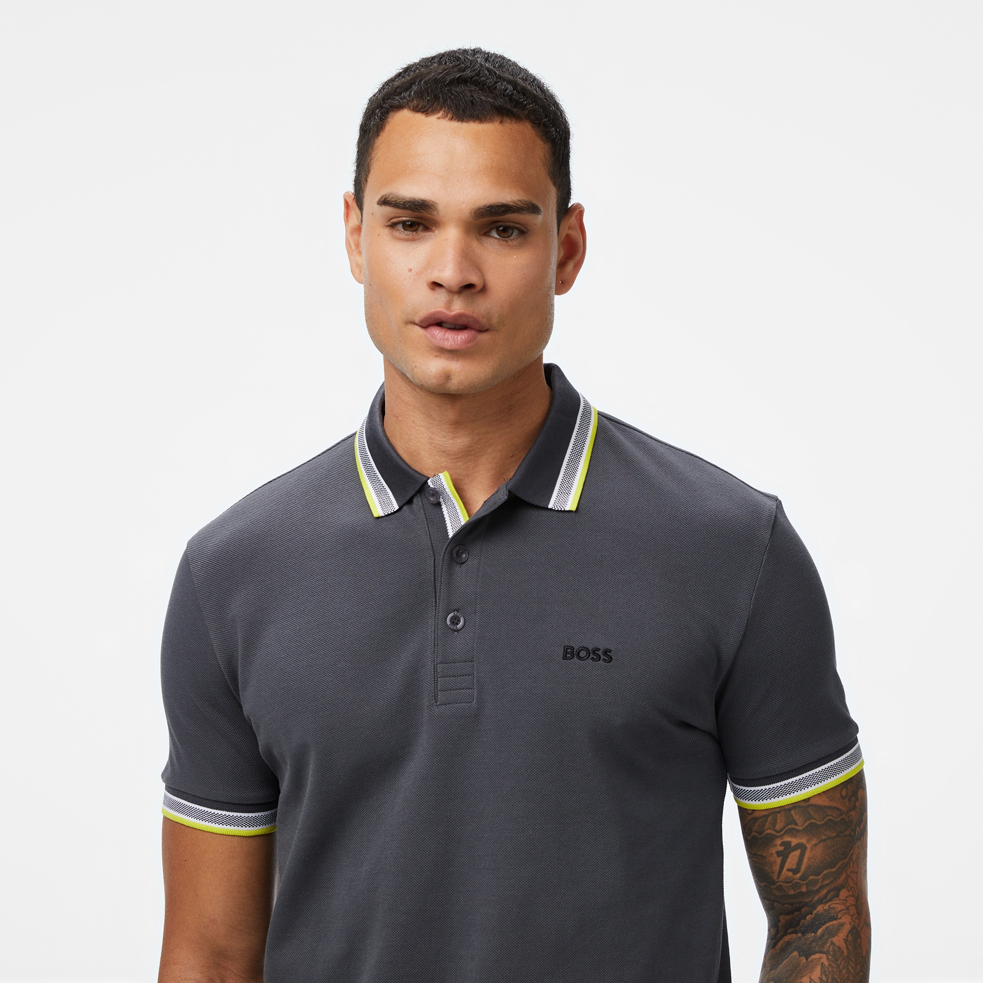 Boss Paddy Erkek Koyu Gri Polo