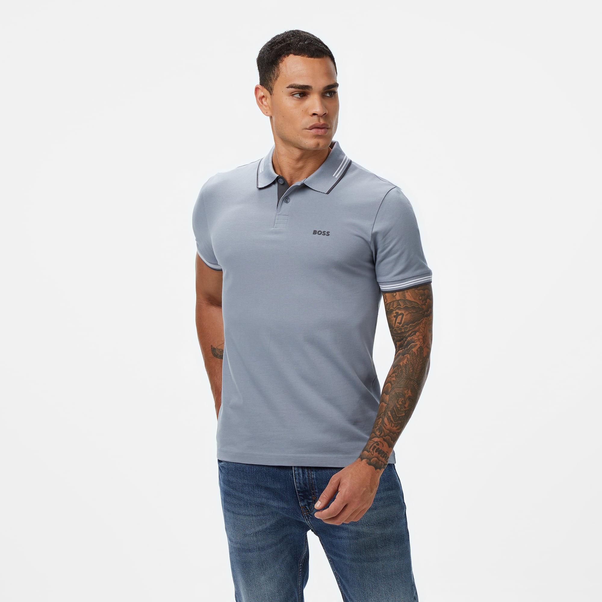  Boss Paul Erkek Koyu Gri Polo