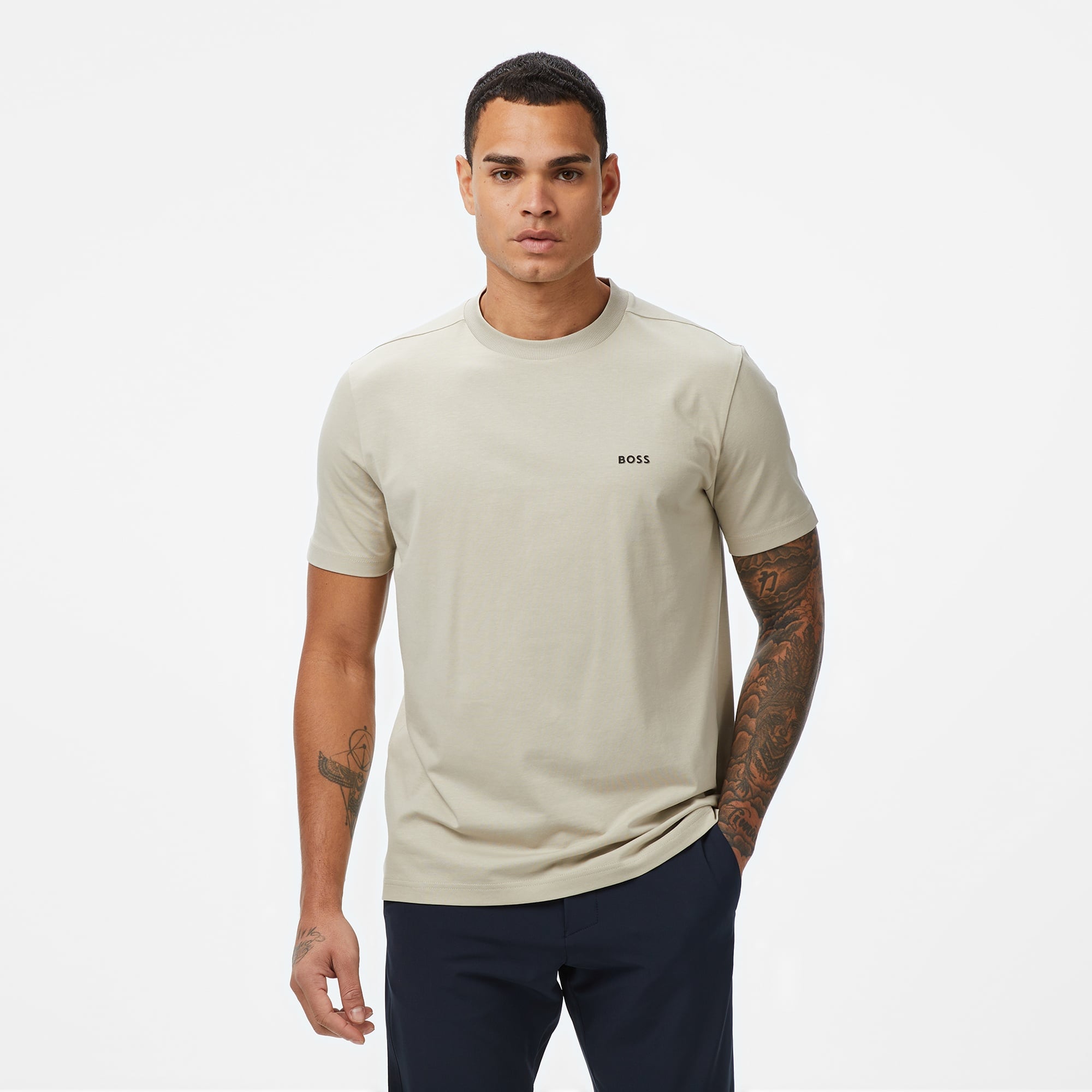 Boss Erkek Açık Bej T-Shirt