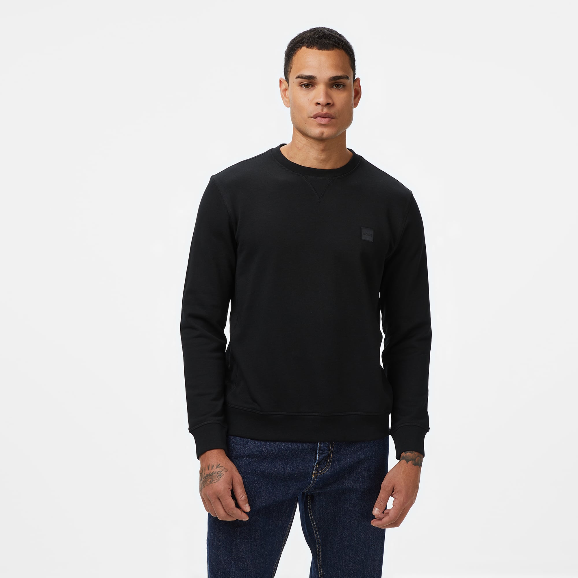  Boss Westart Erkek Siyah Sweatshirt