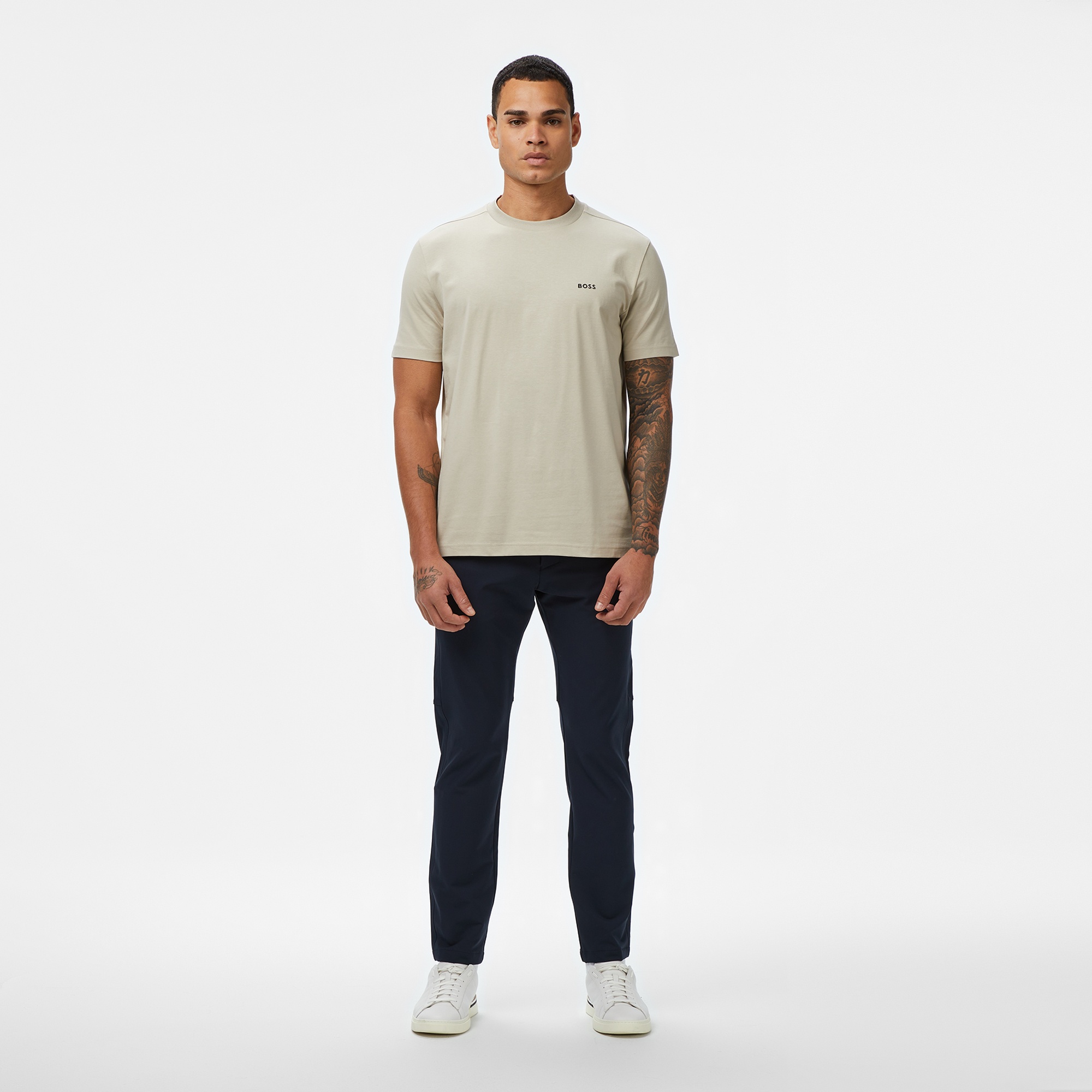 Boss Erkek Açık Bej T-Shirt