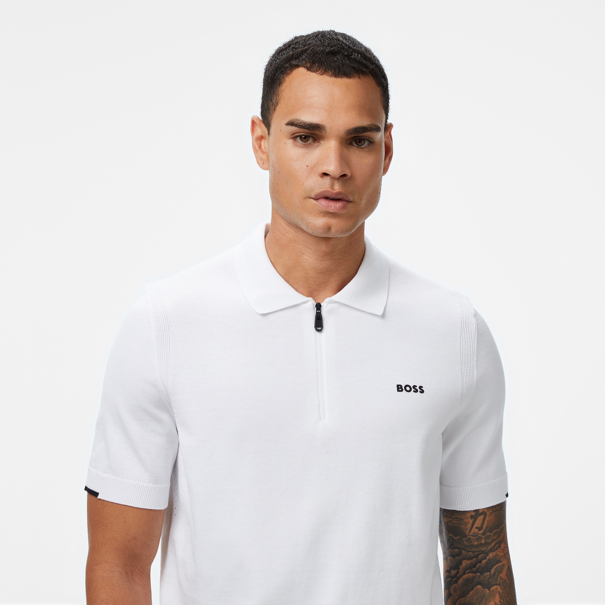 Boss Power X Erkek Beyaz Triko