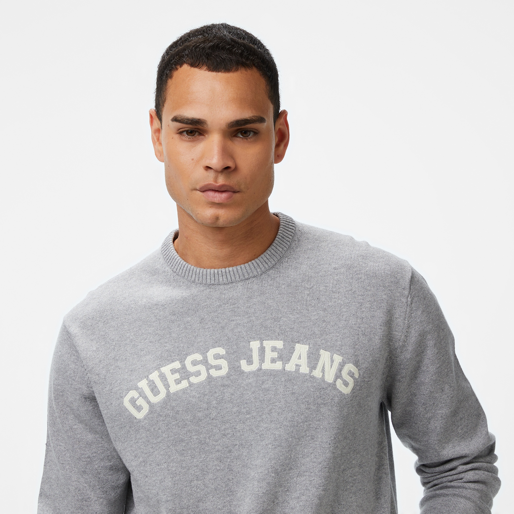 Guess Jeans Erkek Gri Triko