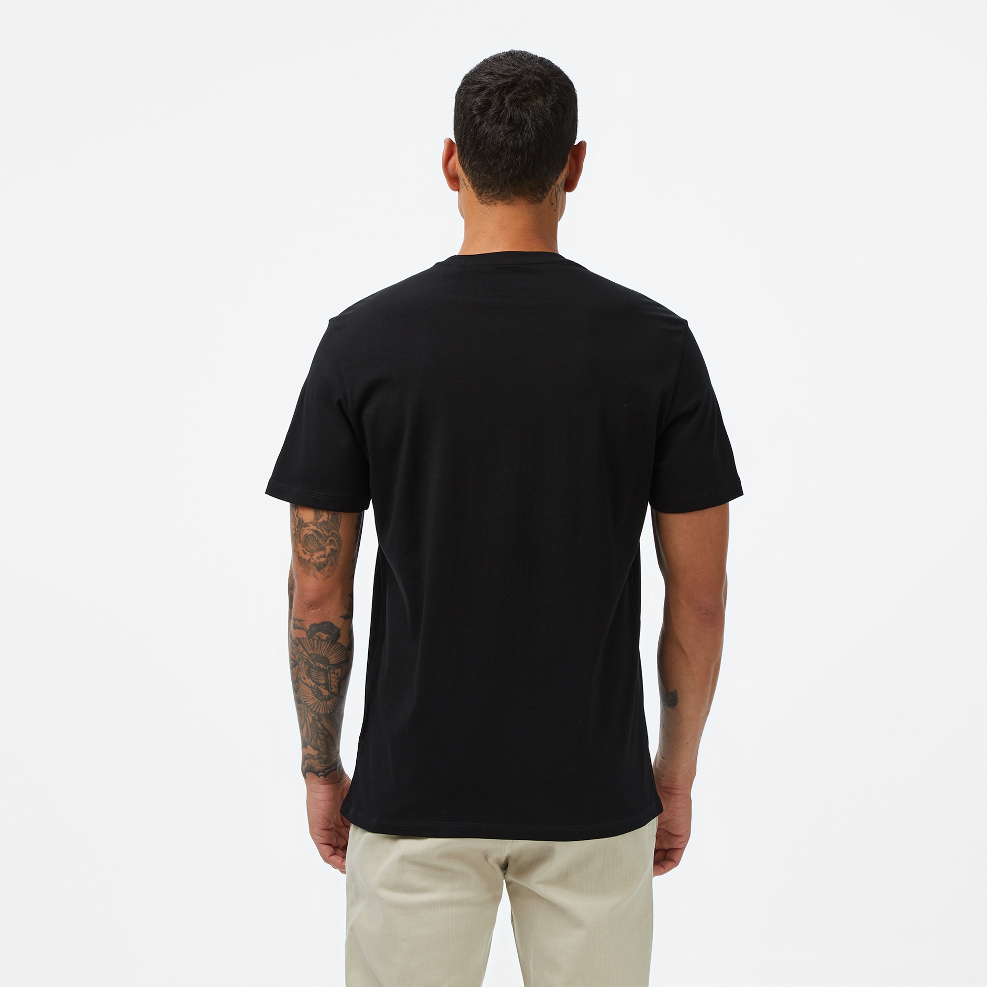 Guess Triangle Regular Fit Erkek Siyah T-Shirt