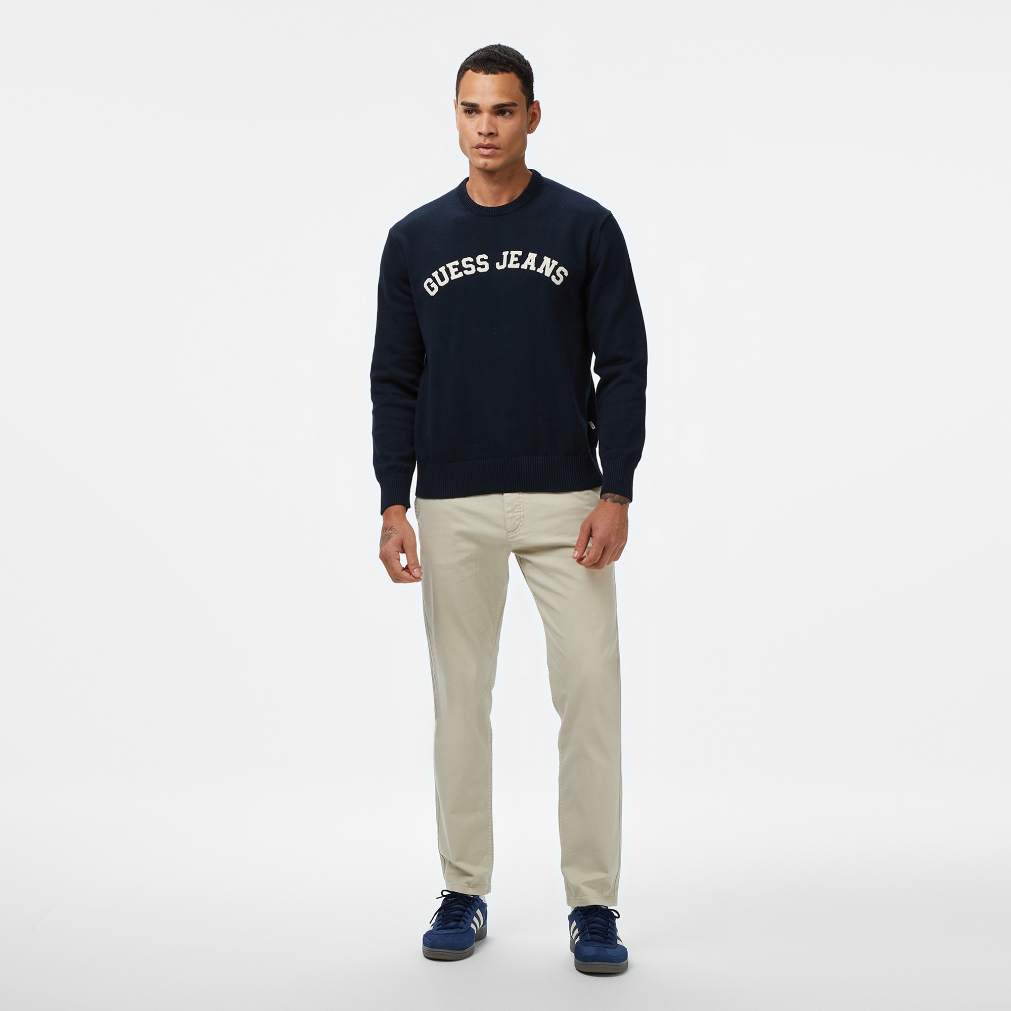 Guess Jeans Erkek Lacivert Triko