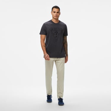  Guess Embroid Regular Fit Erkek Siyah T-Shirt