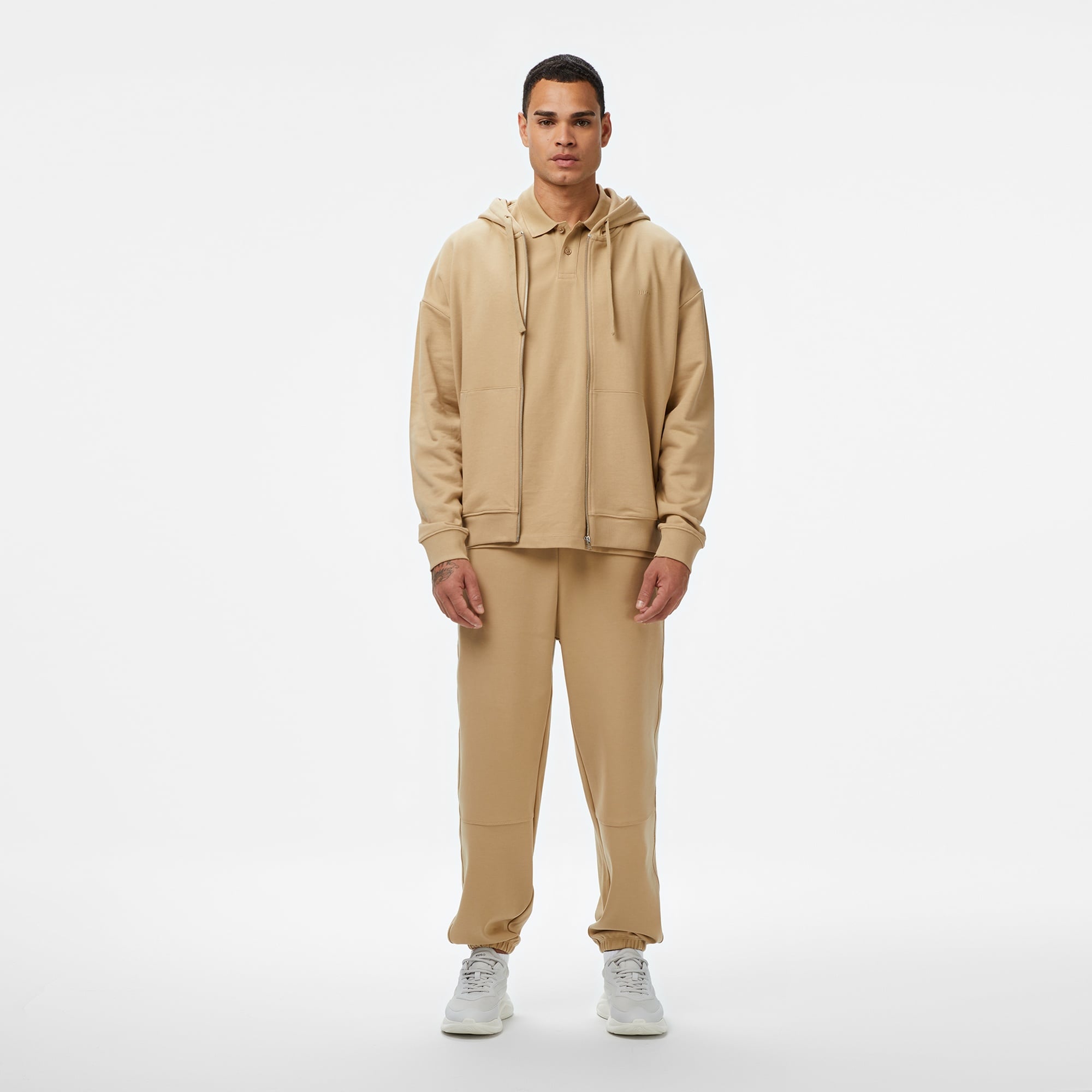 Hugo Dapozip Erkek Bej Sweatshirt