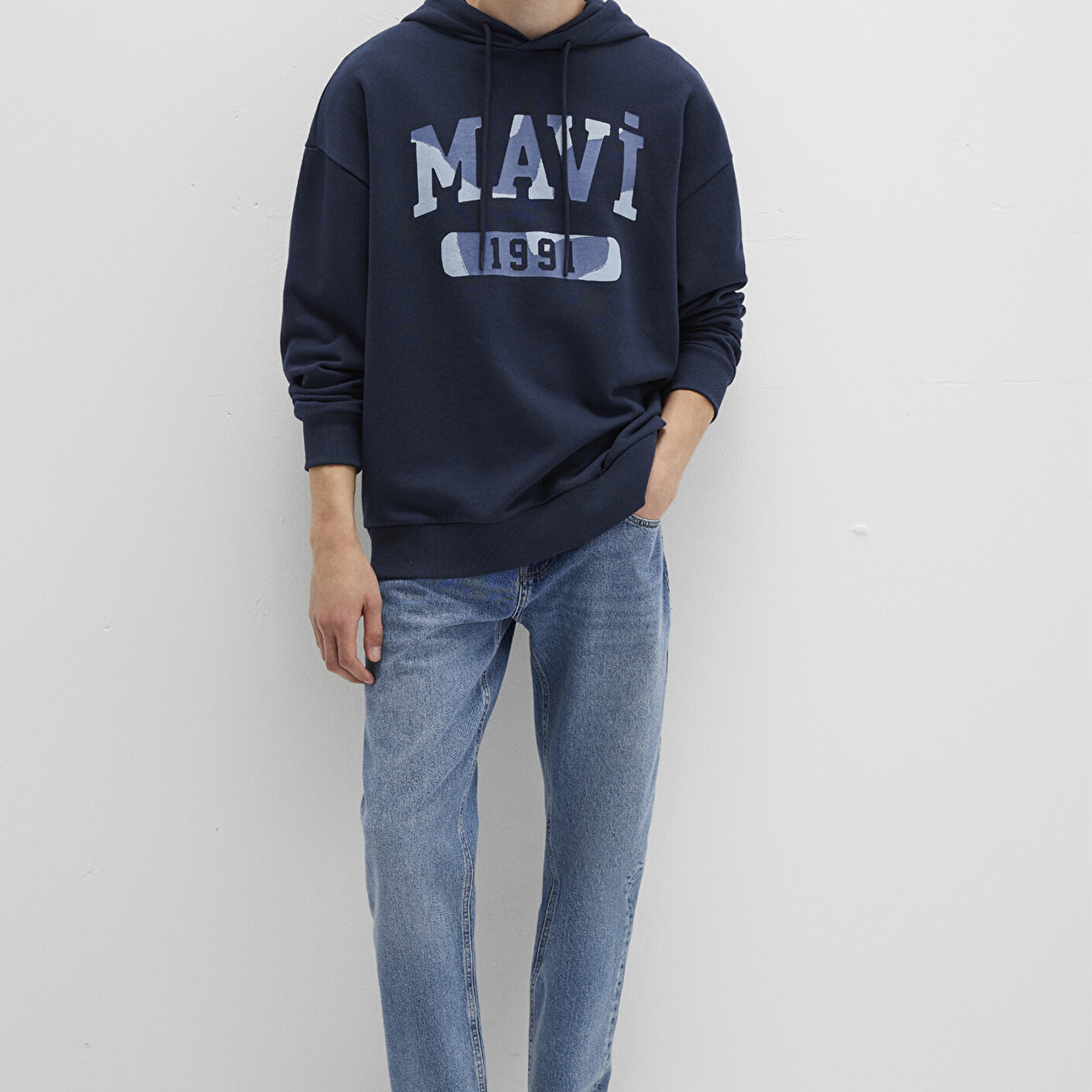 Mavi Mavi Baskılı Lacivert Sweatshirt 0S10301-70490