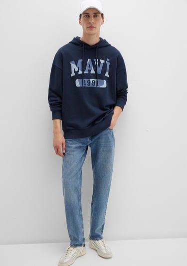  Mavi Mavi Baskılı Lacivert Sweatshirt 0S10301-70490