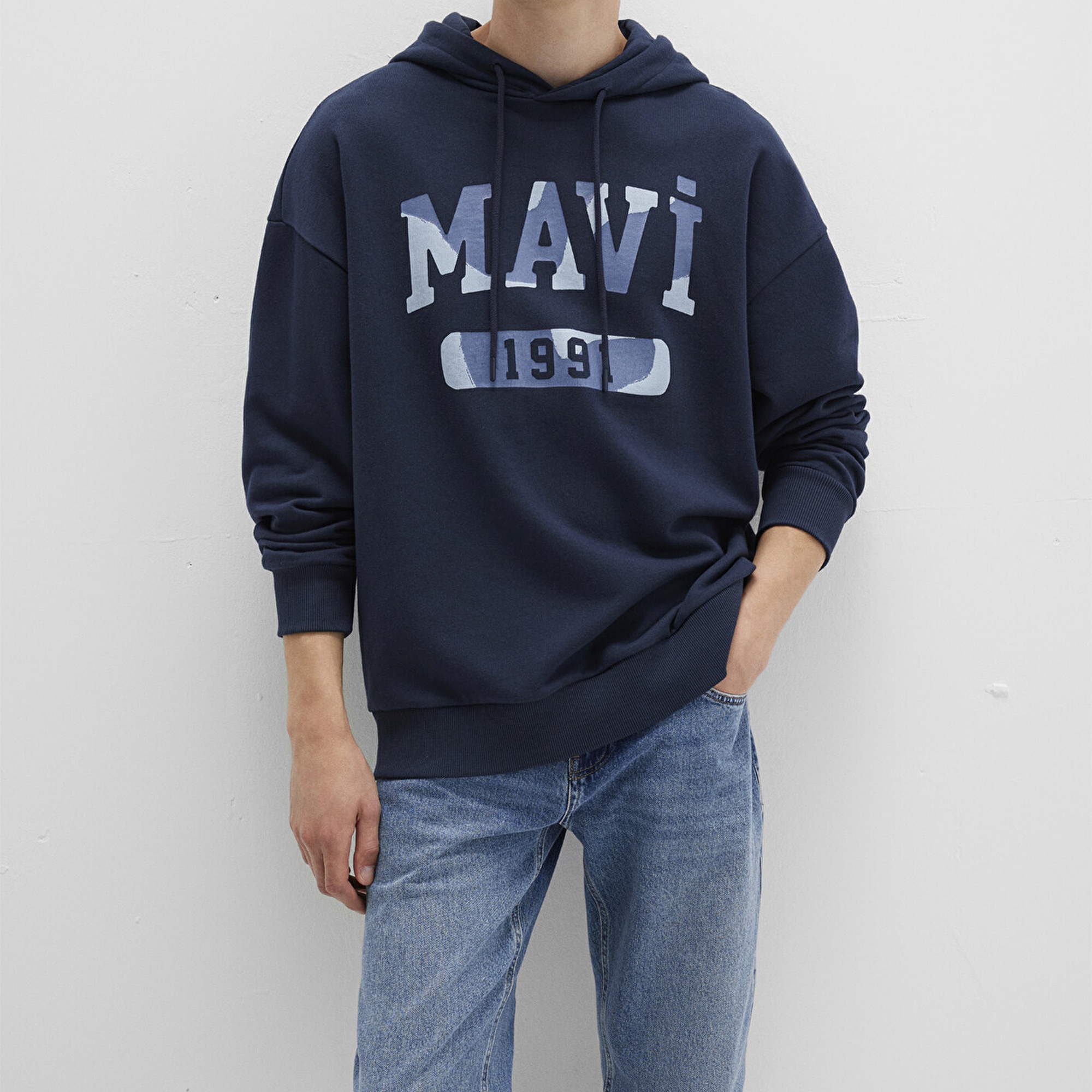 Mavi Mavi Baskılı Lacivert Sweatshirt 0S10301-70490