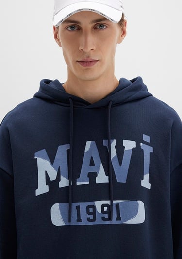 Mavi Mavi Baskılı Lacivert Sweatshirt 0S10301-70490