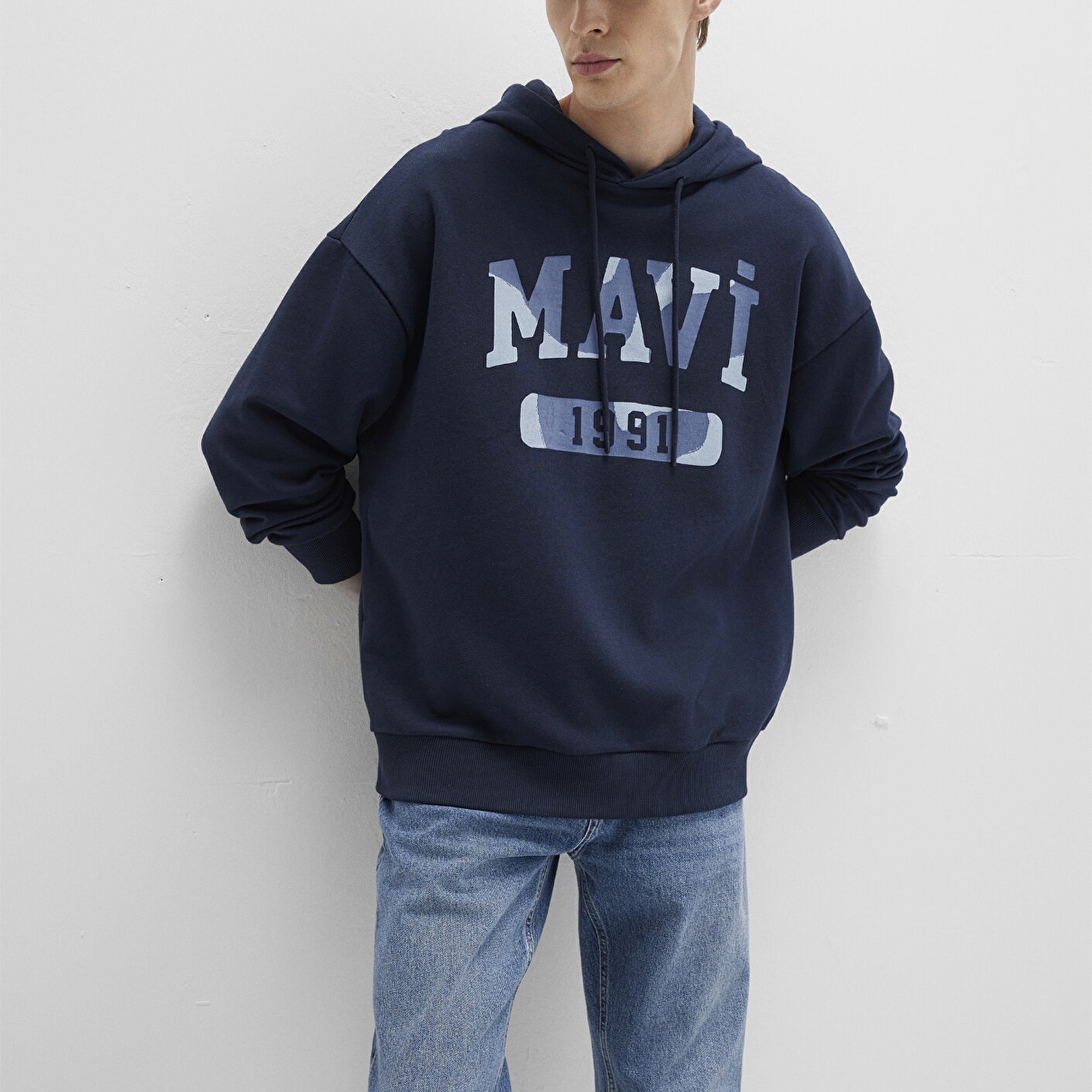 Mavi Mavi Baskılı Lacivert Sweatshirt 0S10301-70490