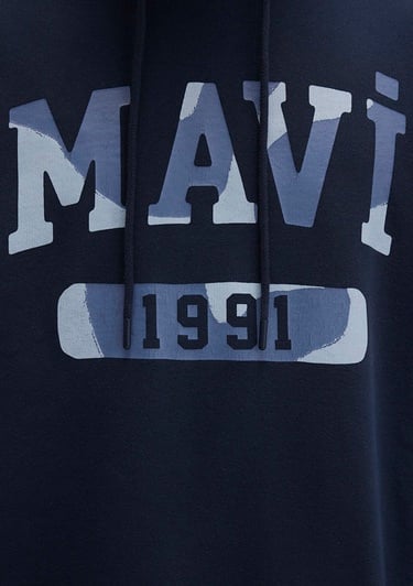  Mavi Mavi Baskılı Lacivert Sweatshirt 0S10301-70490