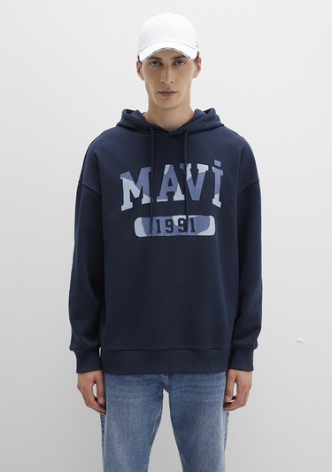  Mavi Mavi Baskılı Lacivert Sweatshirt 0S10301-70490
