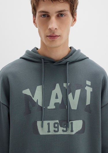  Mavi Mavi Baskılı Yeşil Sweatshirt 0S10301-71598