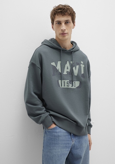  Mavi Mavi Baskılı Yeşil Sweatshirt 0S10301-71598