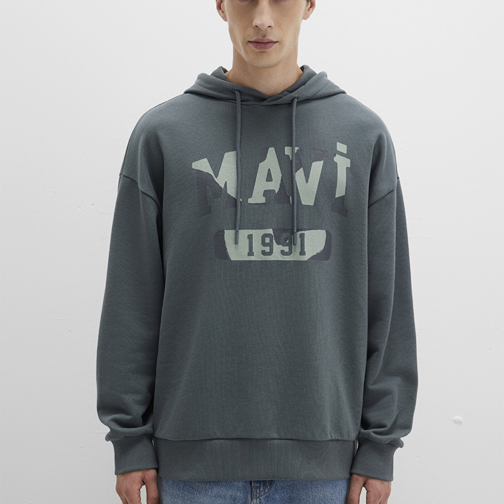 Mavi Mavi Baskılı Yeşil Sweatshirt 0S10301-71598