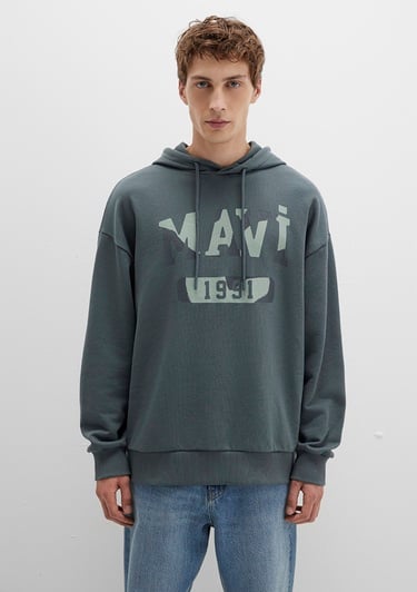  Mavi Mavi Baskılı Yeşil Sweatshirt 0S10301-71598