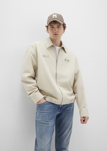  Mavi Ekru Gömlek Oversize / Geniş Kesim 0211690-70065