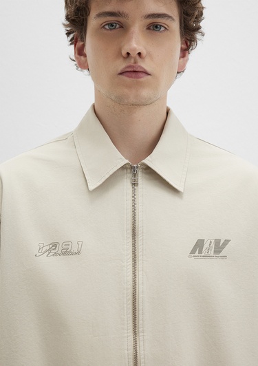  Mavi Ekru Gömlek Oversize / Geniş Kesim 0211690-70065