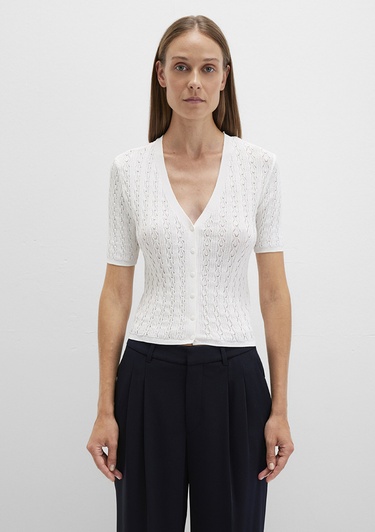  Mavi Ekru Hırka Crop / Kısa Kesim 1710779-70057