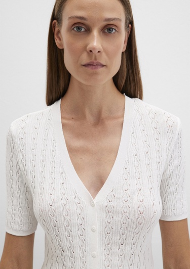  Mavi Ekru Hırka Crop / Kısa Kesim 1710779-70057