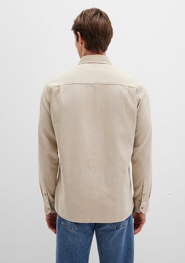  Mavi Bej Gömlek Regular Fit / Normal Kesim 0211641-70039